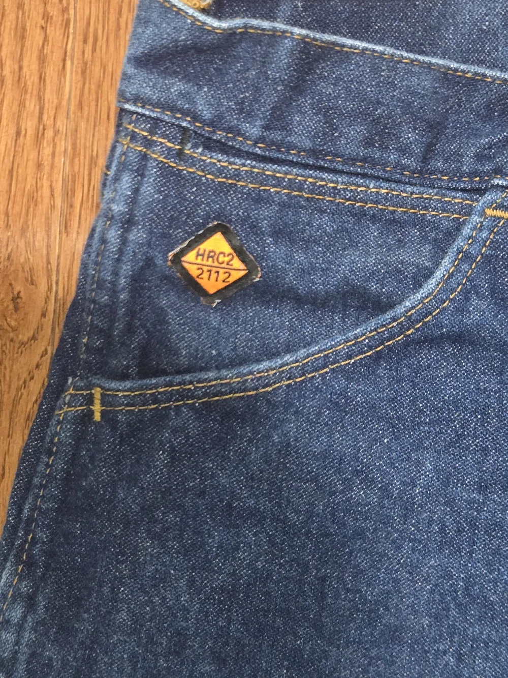 Wrangler FR Men's Dark Blue Denim Work Jeans